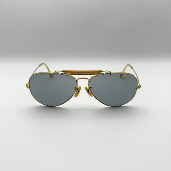 Vintage Ray Ban Bausch & Lomb 62mm Gold Frame Grey Lens Sunglasses Plus Case - Picture 8 of 13